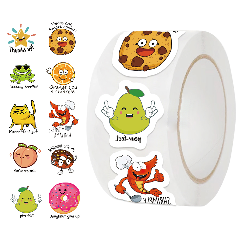 500pcs 롤 스크랩북 교육을위한 귀여운 데칼 학생  - Kids Education Motivation 리뷰 및 가격